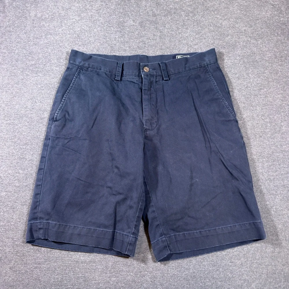 Polo Ralph Lauren Shorts Mens 30 Navy Blue Classic Fit 9 Chino Cotton Twill Pony